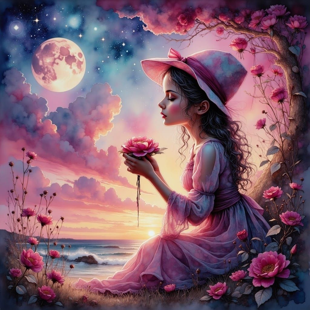 Dreamy Neo-Noir Cityscape at Night