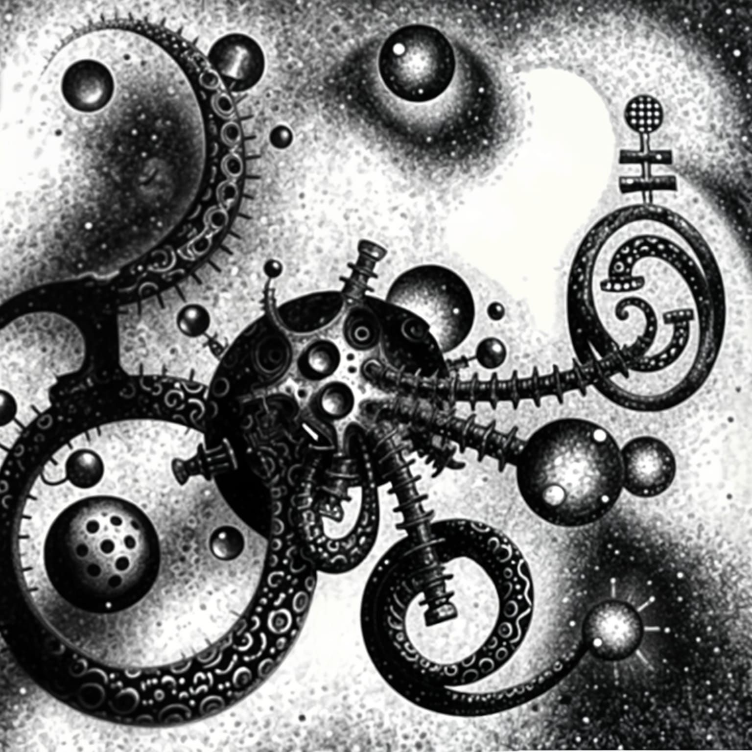 Cryptic White Circle in Vintage Surreal Photo