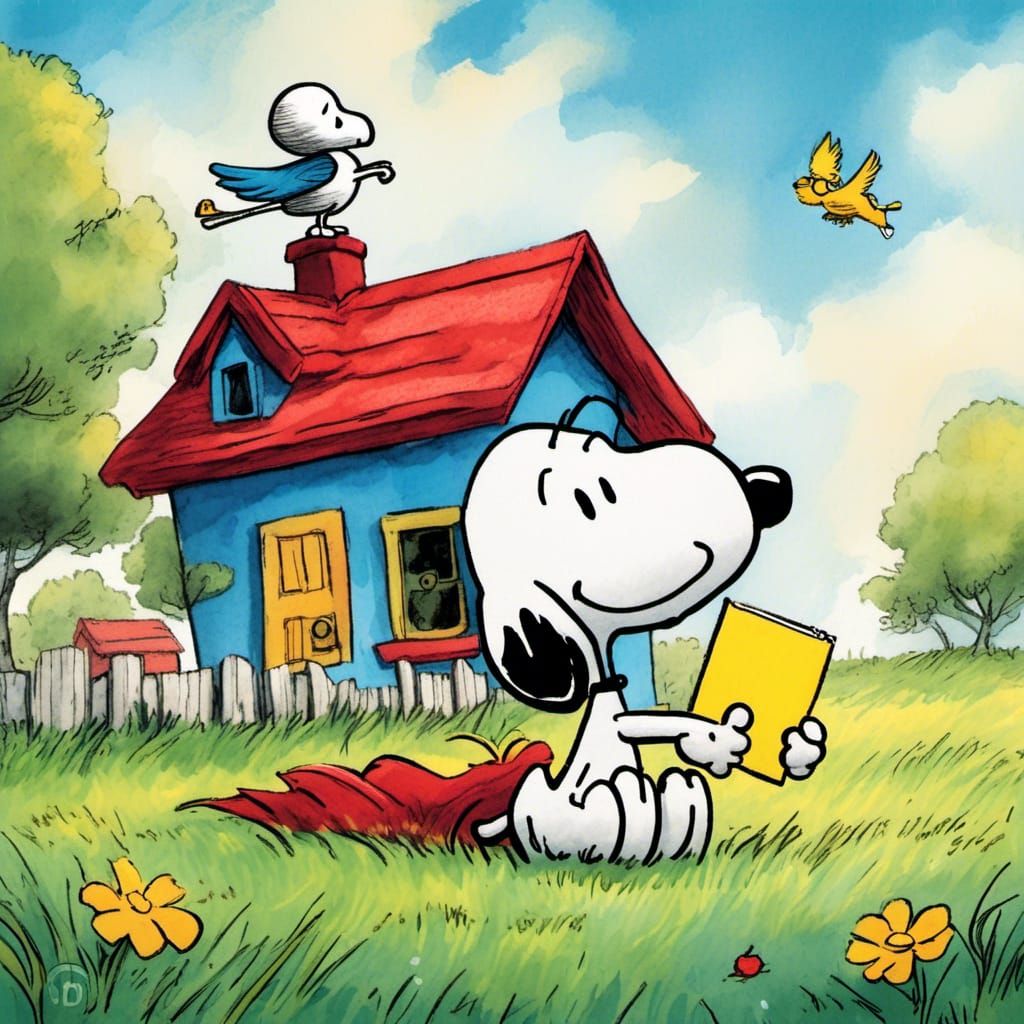 Snoopy and Friends: Watercolor Children's Illustration