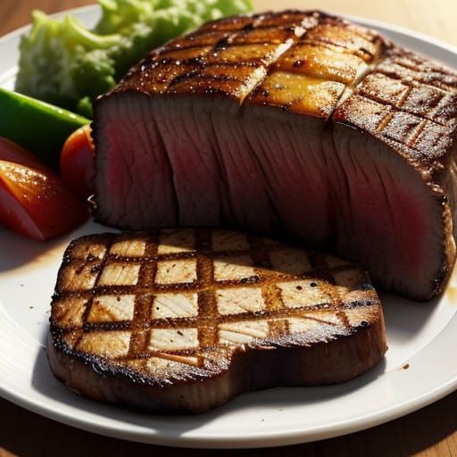 Hyper-Realistic Steak Macro Photography