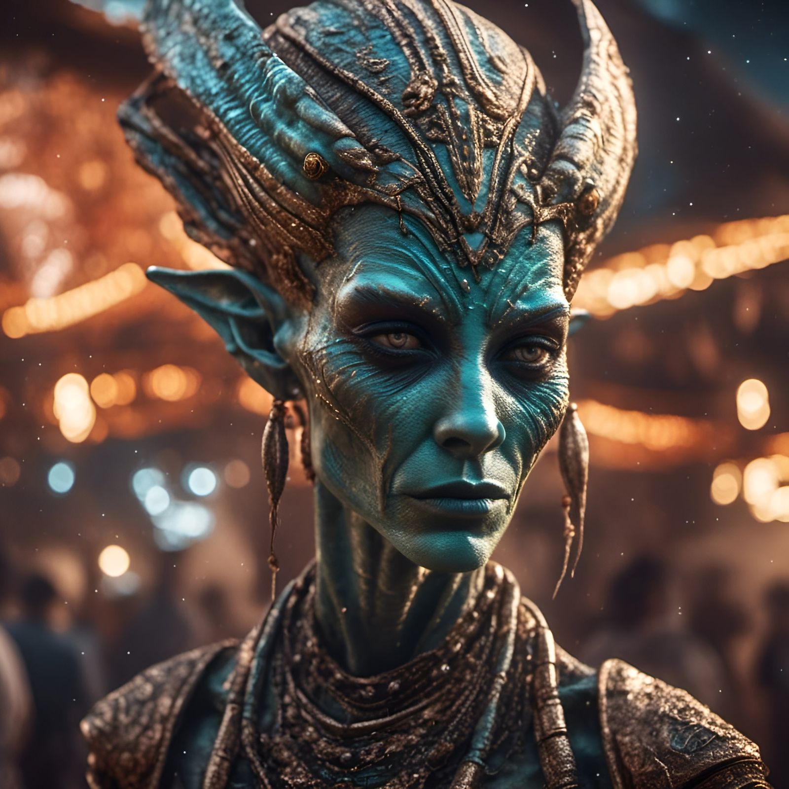 Alien Merchant Portrait on Desert Planet