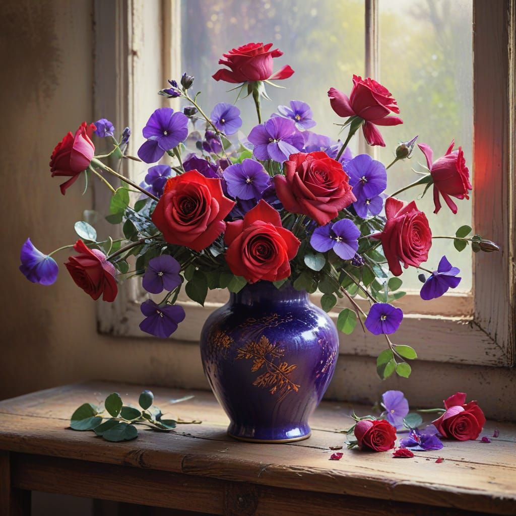 Impressionist Floral Masterpiece in Earthy Tones