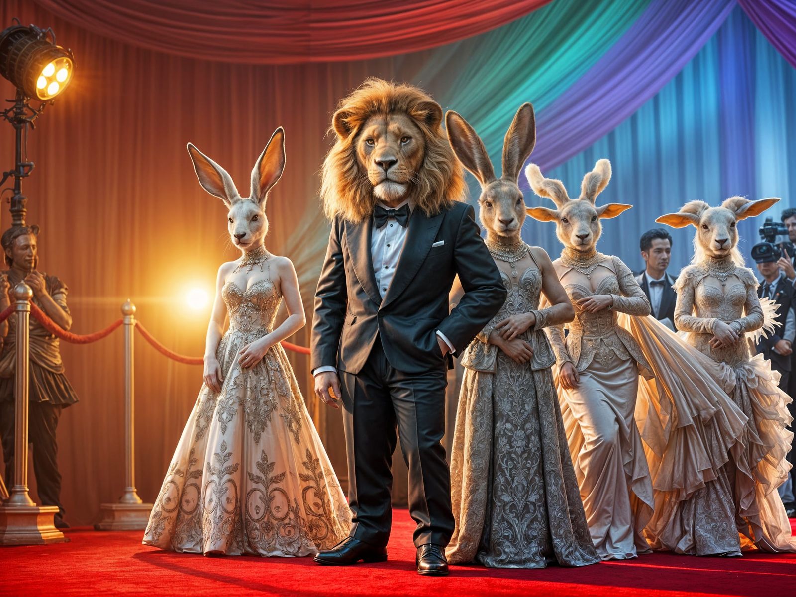 Celebrities Pose on the Red Carpet in a Fantasy World