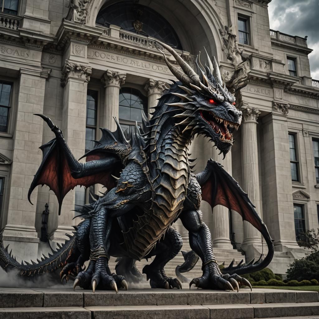 Demonic Dragon Emerges From White House