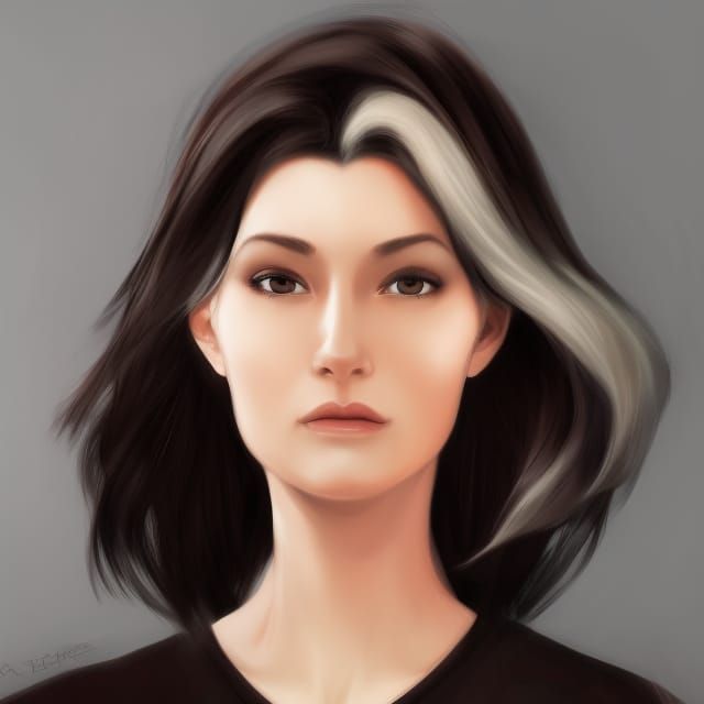 Elegant Portrait of an Englishwoman in Hyperrealism Style