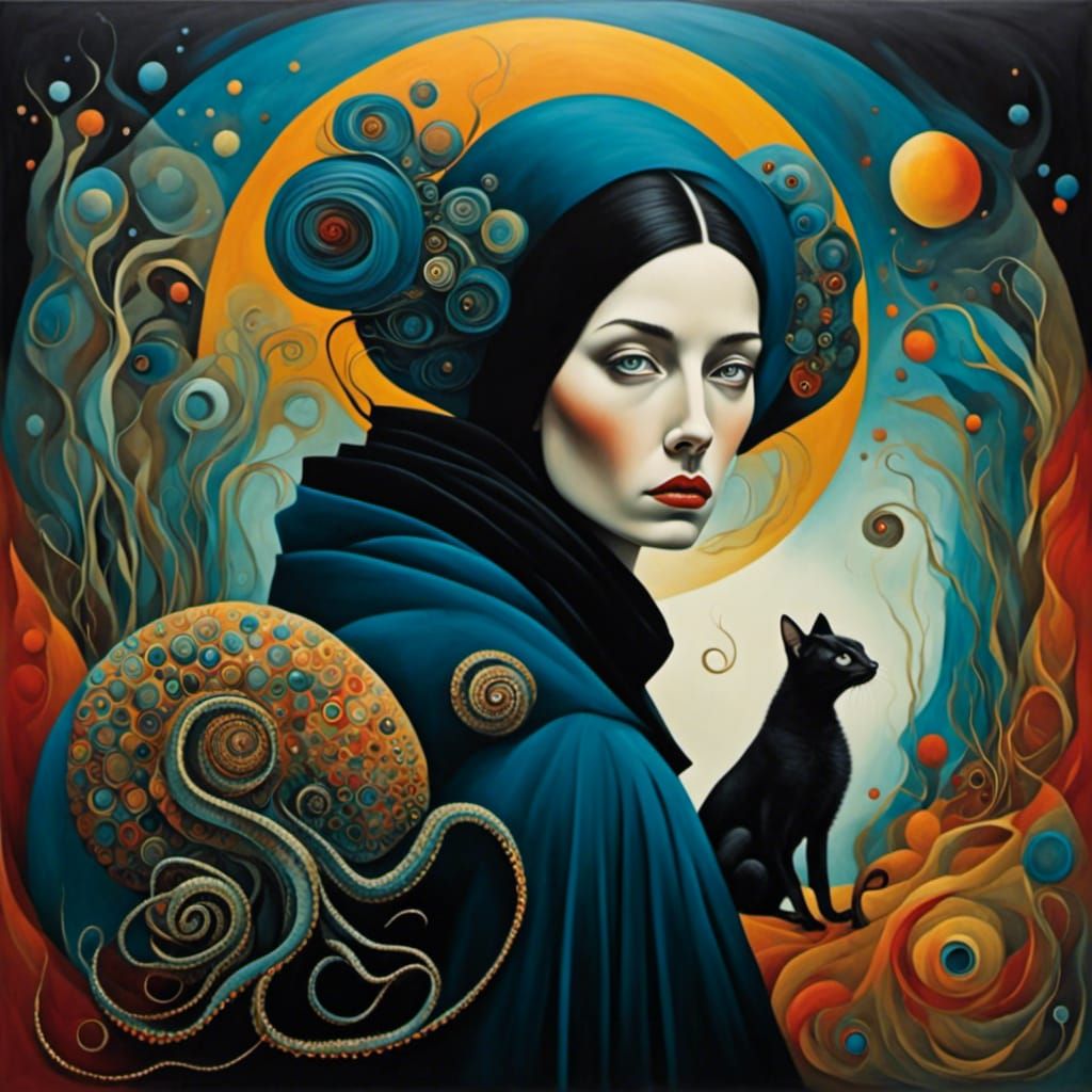 <lora:Elspeths Portraits:1.0> Geometric patterns Luxurious c...