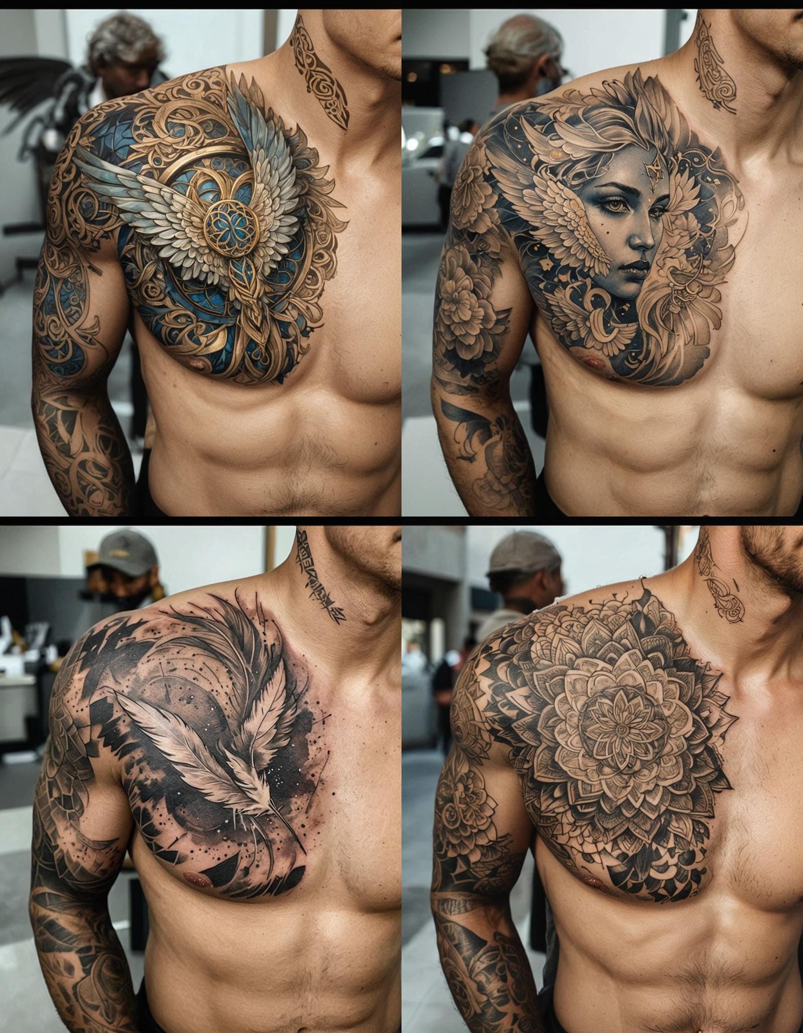 Minimalist Tattoo Design Symbolizing Freedom and Divinity