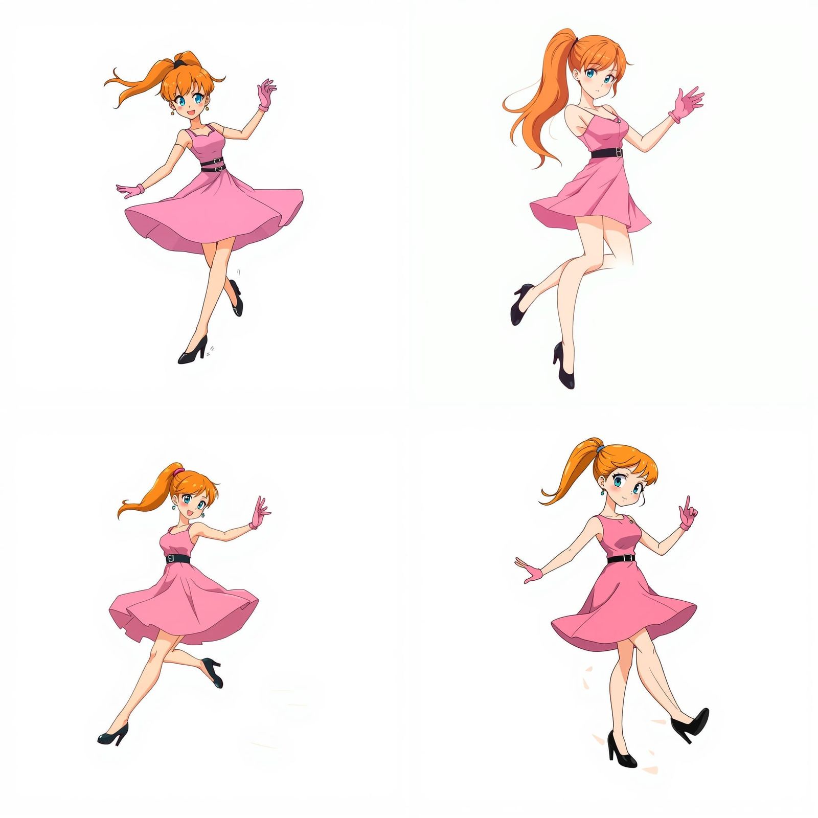 Energetic Tap Dancer in Anime Style