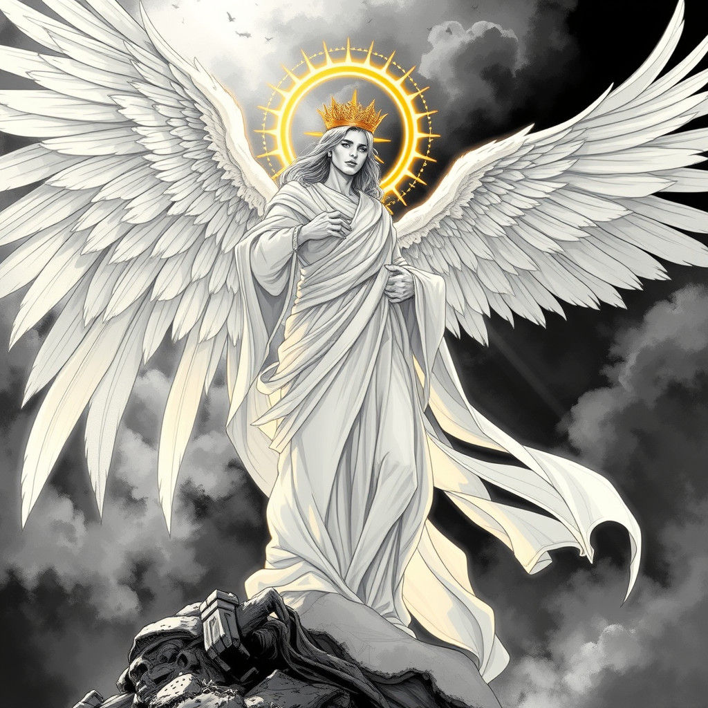 Biblical Angel in Graphic Novel Style