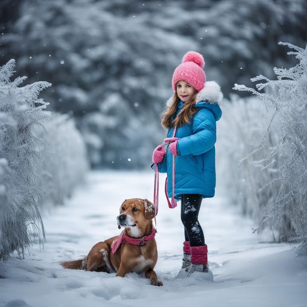 Girl and Dog