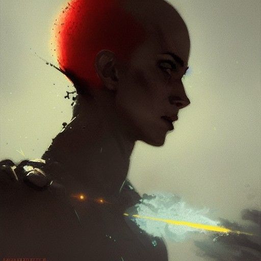 Sinister Nuke Person, in Fantasy Illustration Style