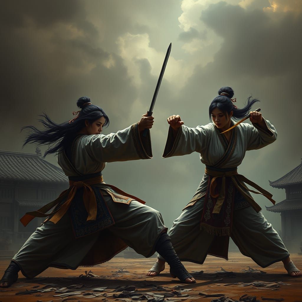 Women Defend Village: Cinematic Karate Combat