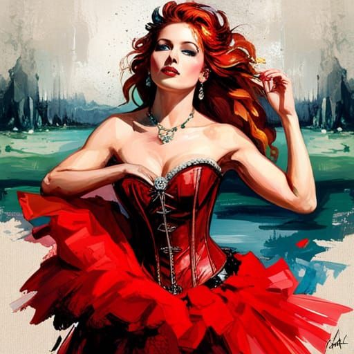 Lady in Red ...