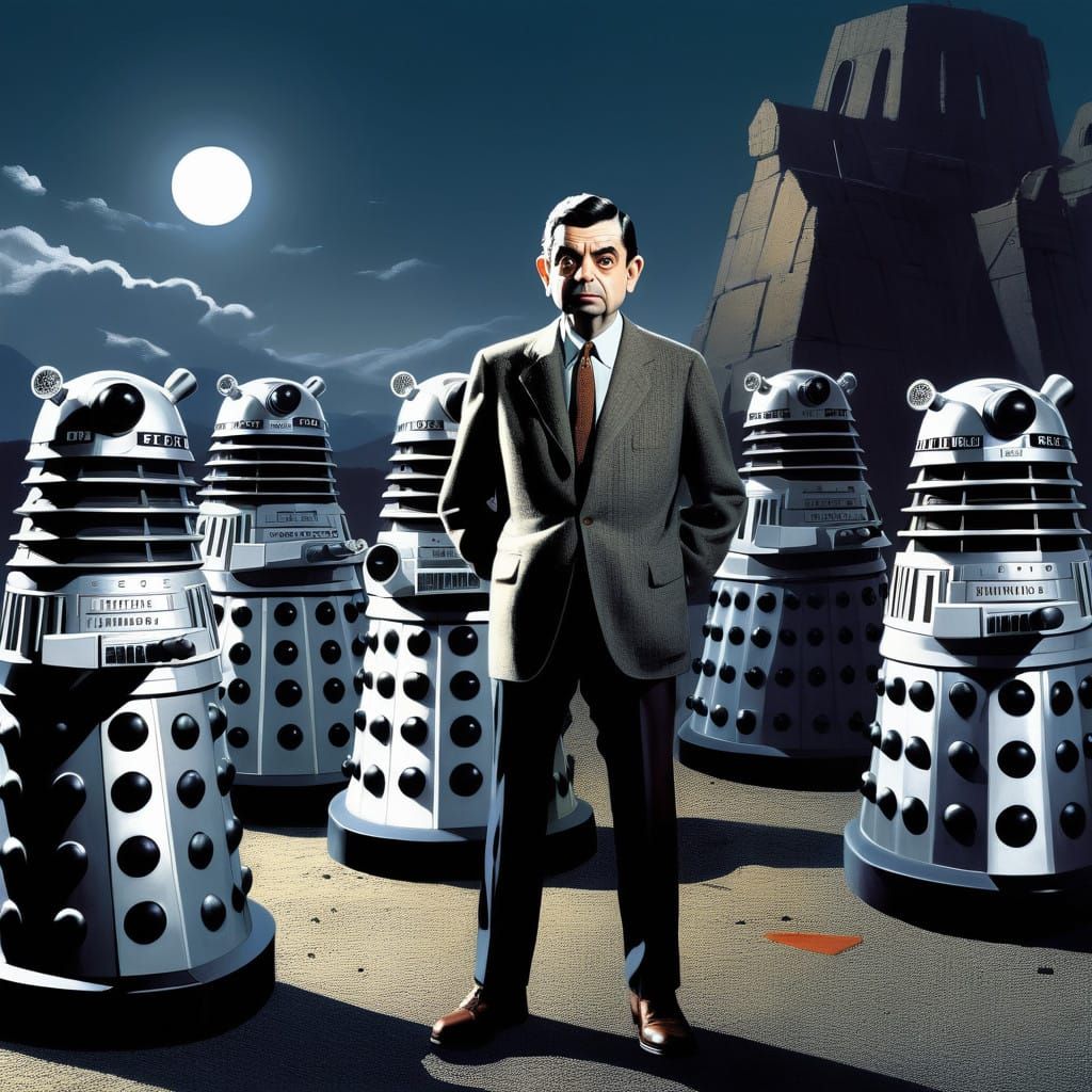 Mr. Bean Embodies British Humor in a Dalek Apocalypse