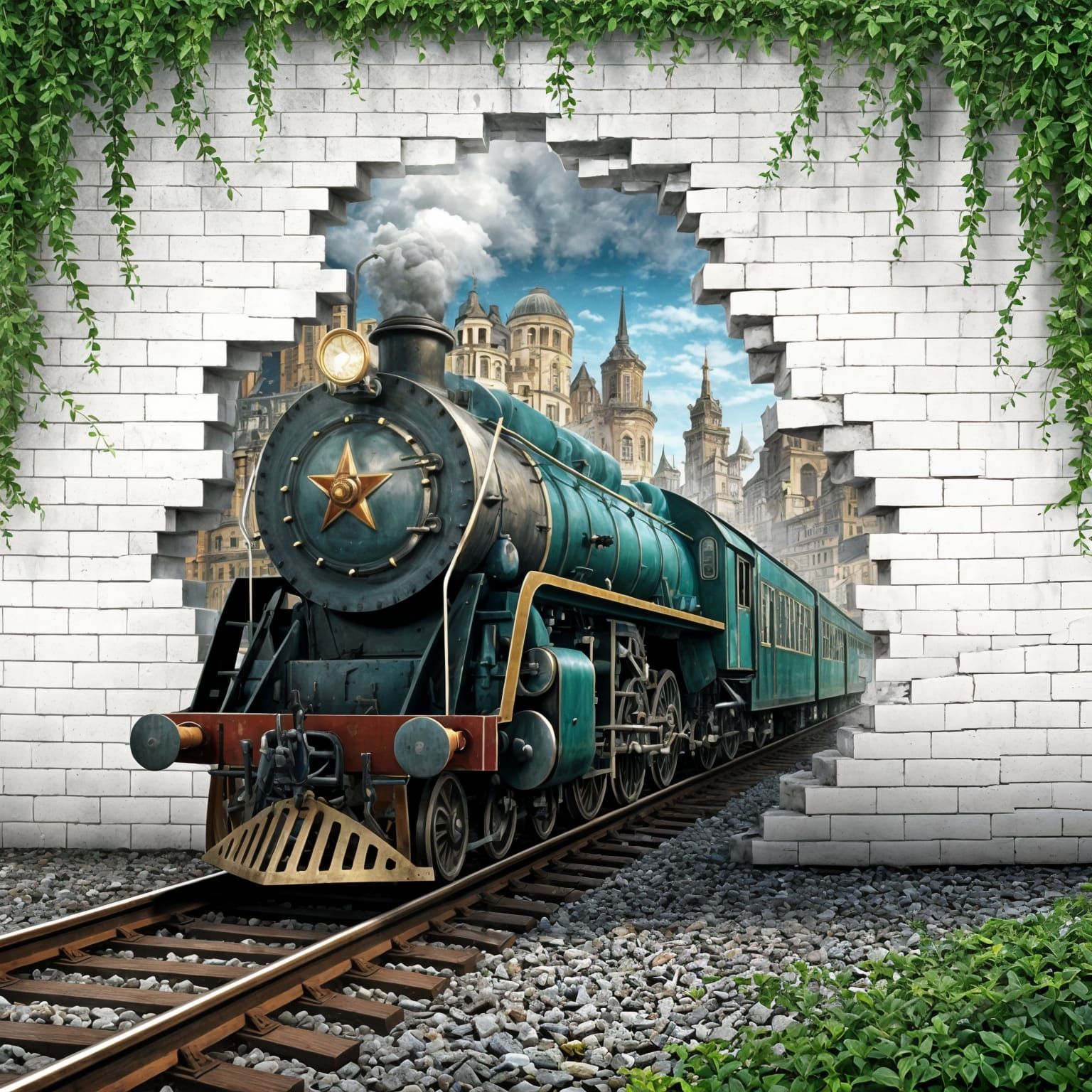 Steampunk Cityscape in Masterpiece Style