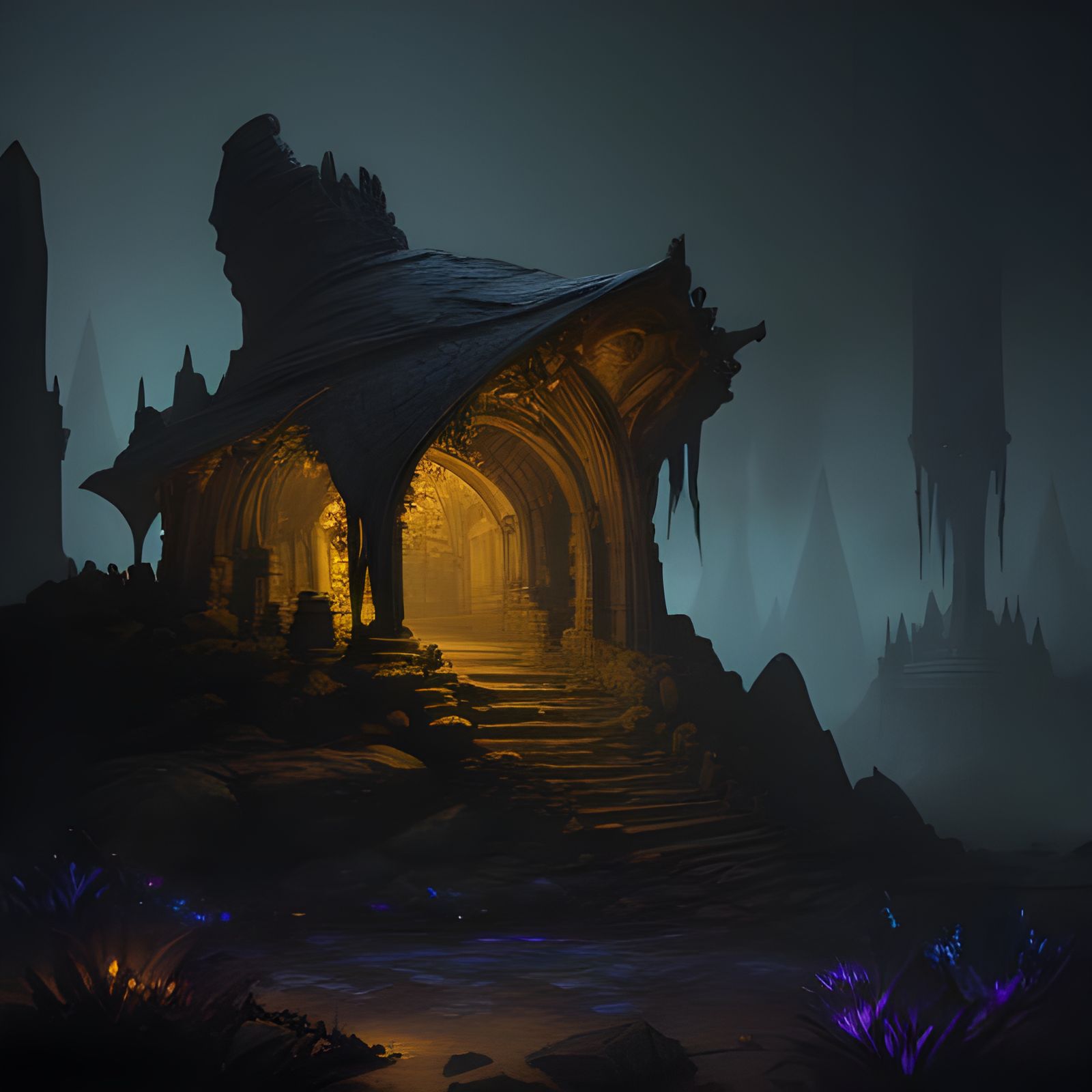 Detailed Goblin Portrait in Dark Fantasy Style