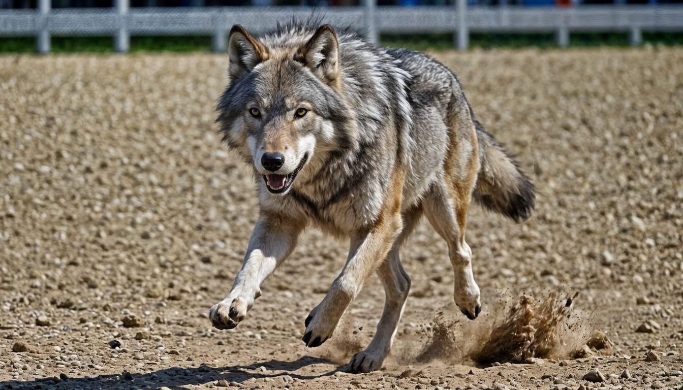 Grey Wolf Runs in Paris Olympics