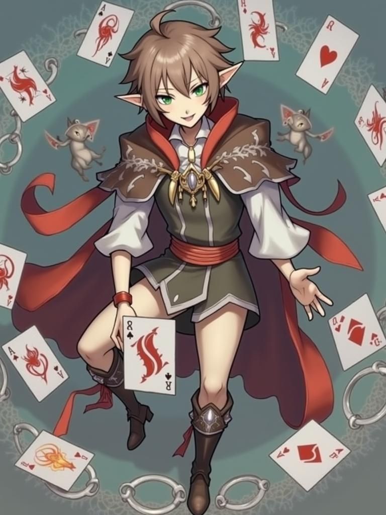 Anime Elf's Arcane Card Magic