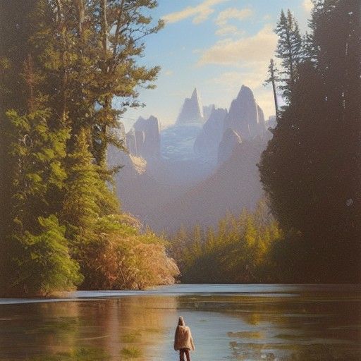 Forever Wandering: Evocative Oil Painting