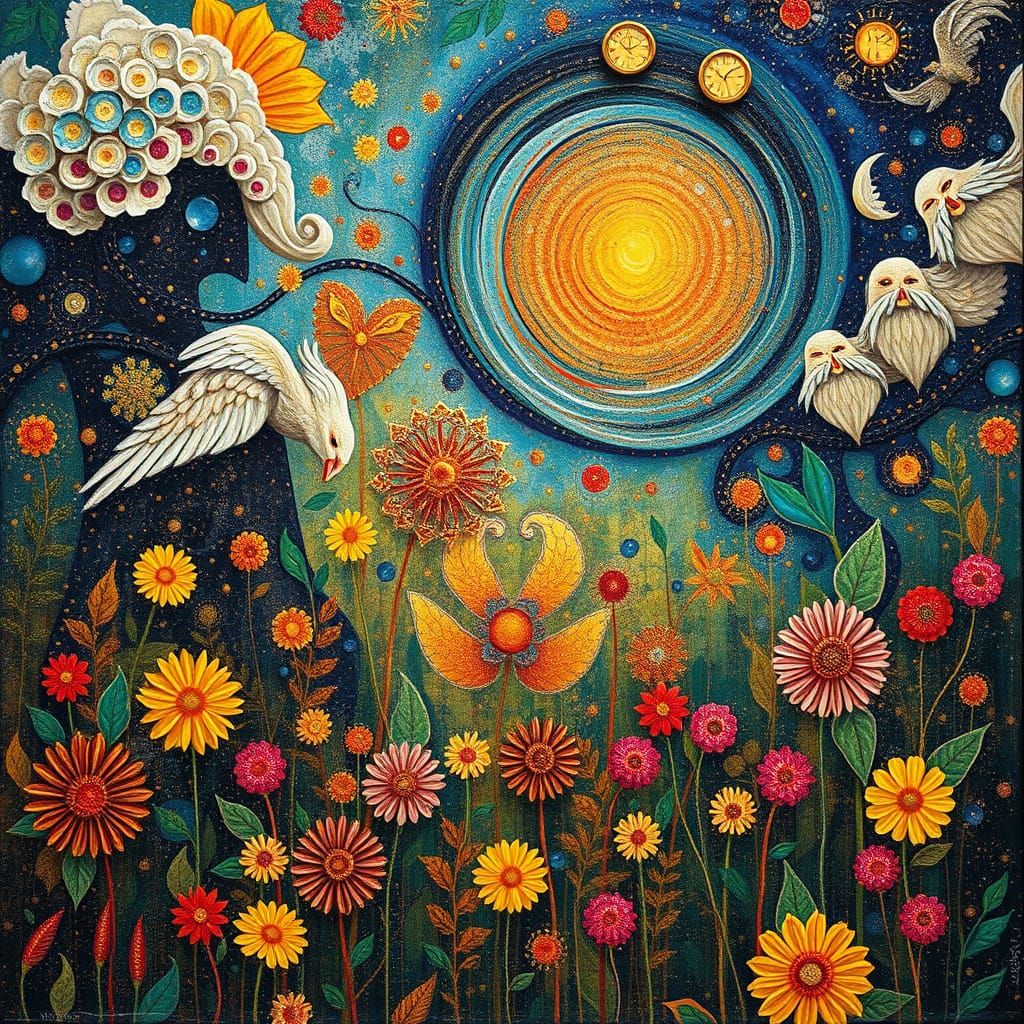 Divine Wisdom in Vibrant Impasto Style