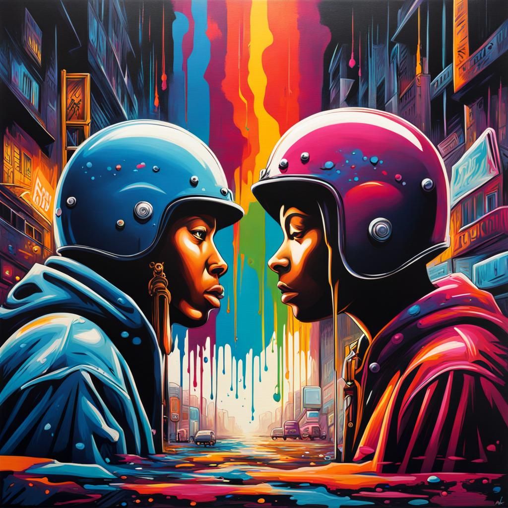 Graffiti Street Art in Splash Art Style