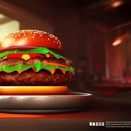 Fantastical Burger Concept Art in Detailed Matte Painting