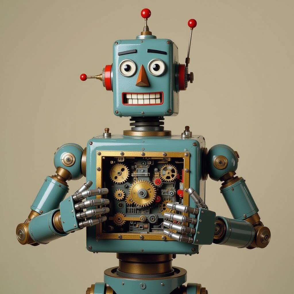 1950s Robot Portrait Reveals Clockwork Anatomy
