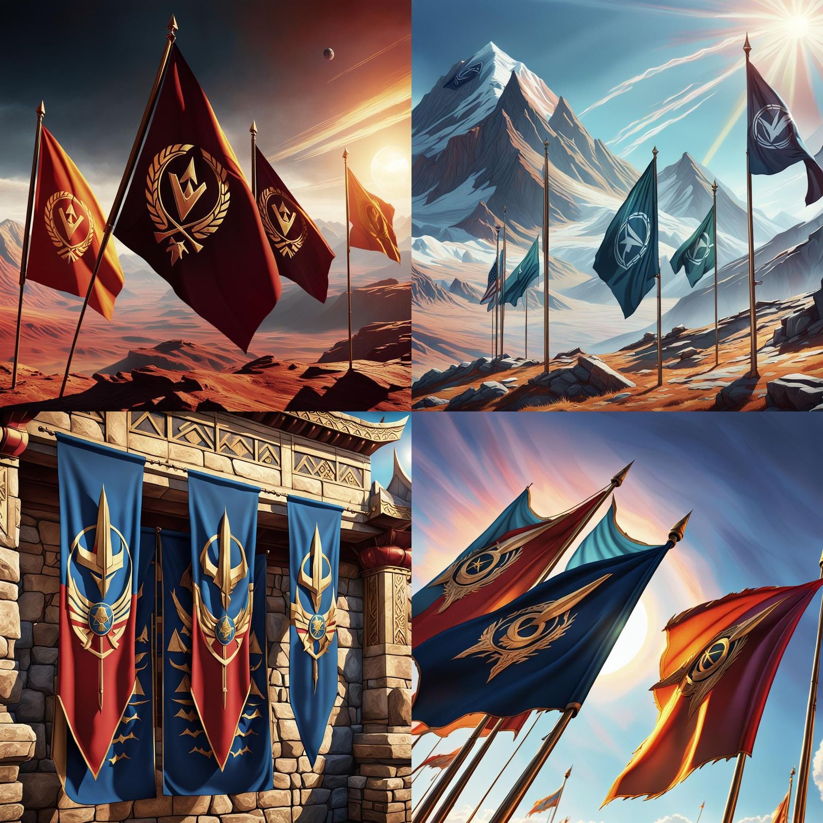 Symbolic Vulcan Clan Flags