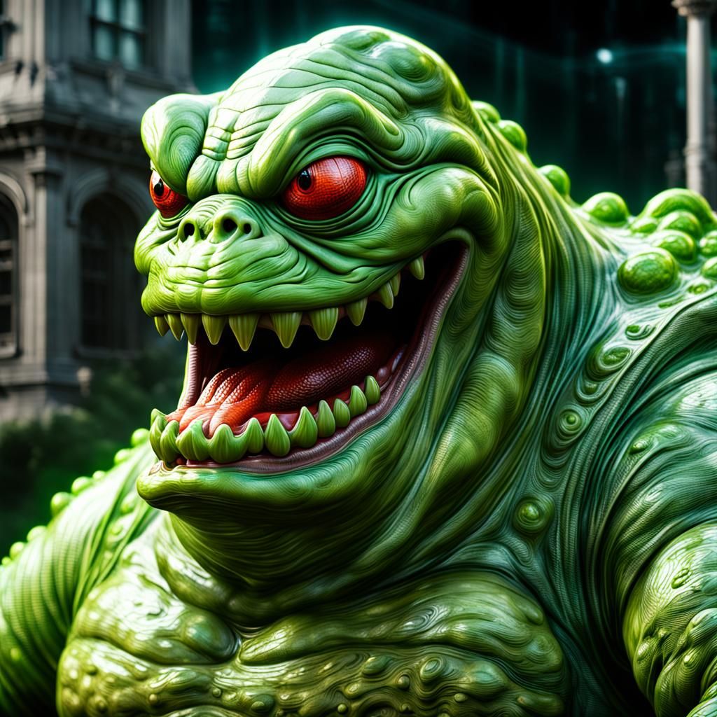 Hyperrealistic Slimer from Ghostbusters in HDR