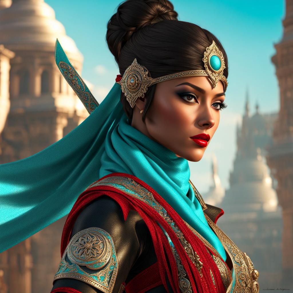 Princess Yasmine: Ninja Warrior Action Shot