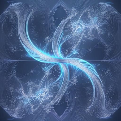 Neon Filigree Silver Bird in Optical Fiber