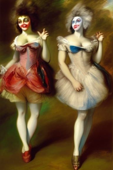 Thomas Gainsborough, Two Georgian Juggalettes