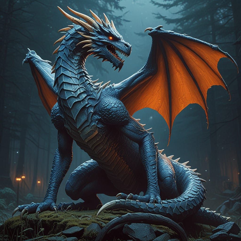 Girl Empowered by Majestic Dragon in Dark Fantasy Art