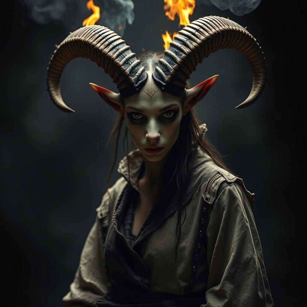 Disturbed Dwarf in Nightmarish Setting, Inspired by Beksińsk...