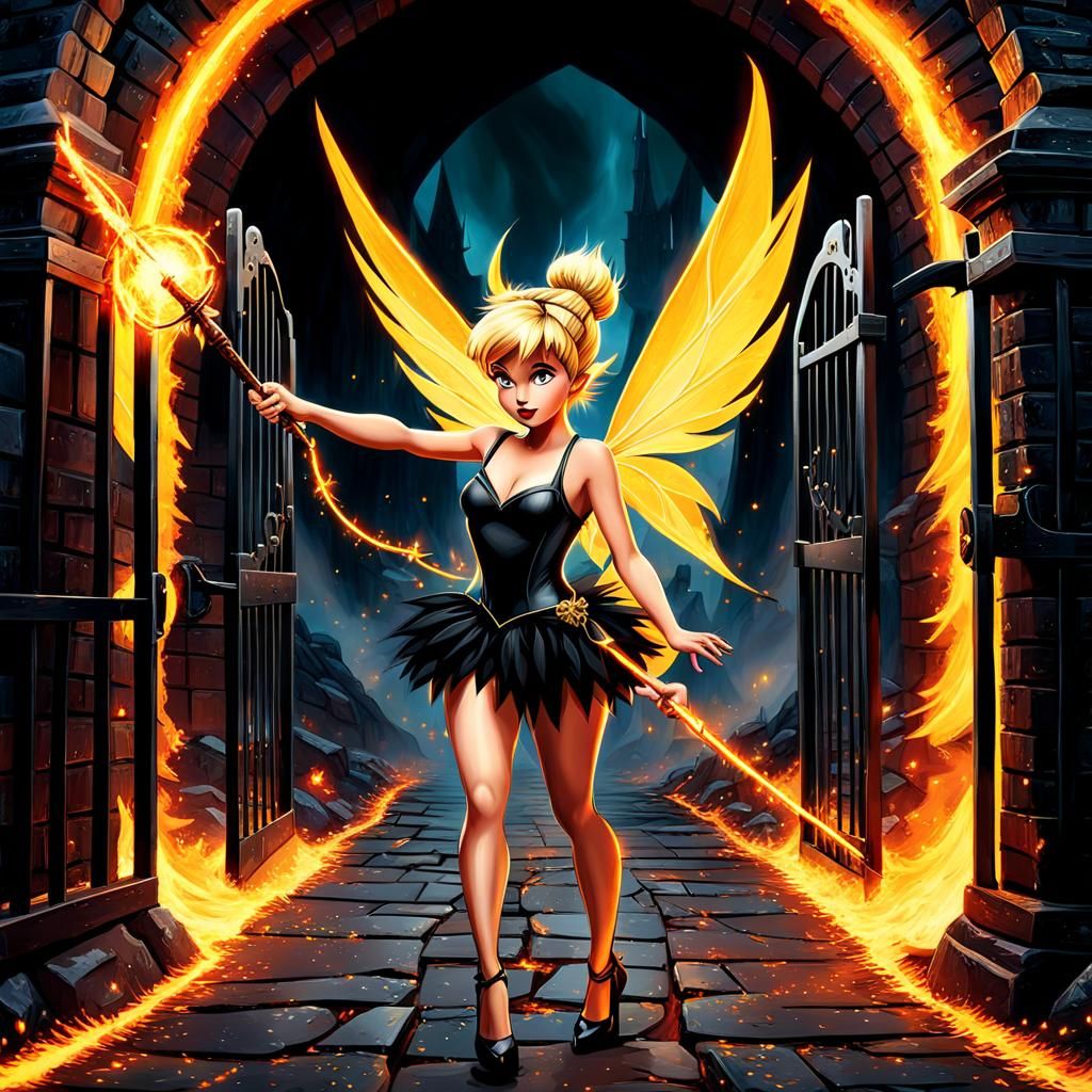 Tinkerbell in Mordor: A Dark Fantasy Digital Painting