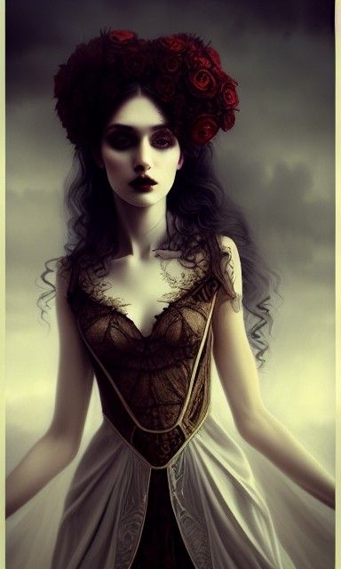 Gothic Romance: Androgynous Bride in Rococo Dress