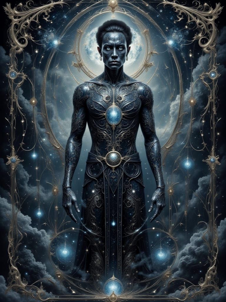 Celestial Alien Man in Gothic Renaissance Style