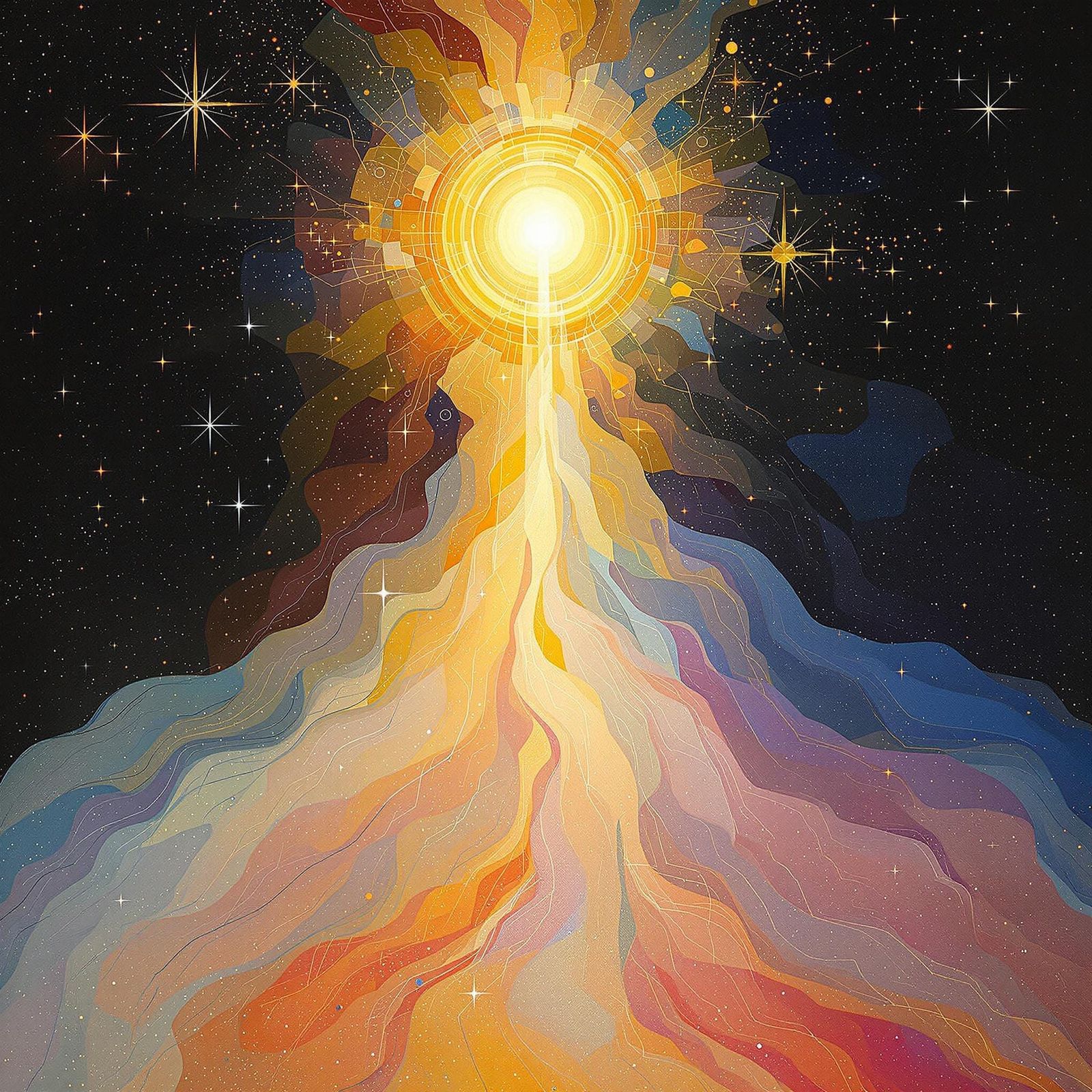 Sacred Geometry Illuminates Celestial Dreamscape