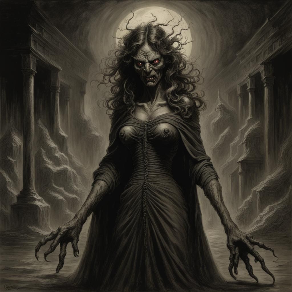 Eldritch Demonic Wishmaster in Horror Style