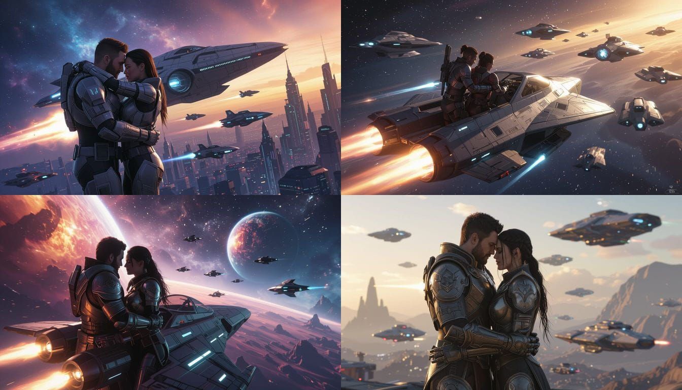 Warriors Board Spaceship Amidst Epic Chase