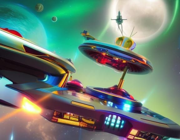 Surreal Sci-Fi Figures in Impressionist Digital Art