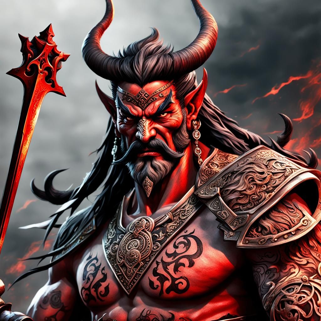 Altai Devil God of the Underworld: Dark Fantasy Art