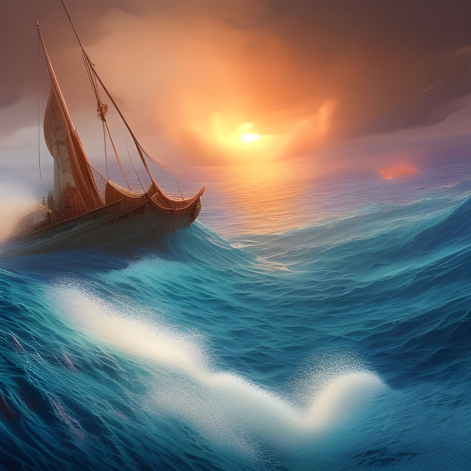 Red Sea Parting: Hyper-Detailed 3D Digital Art