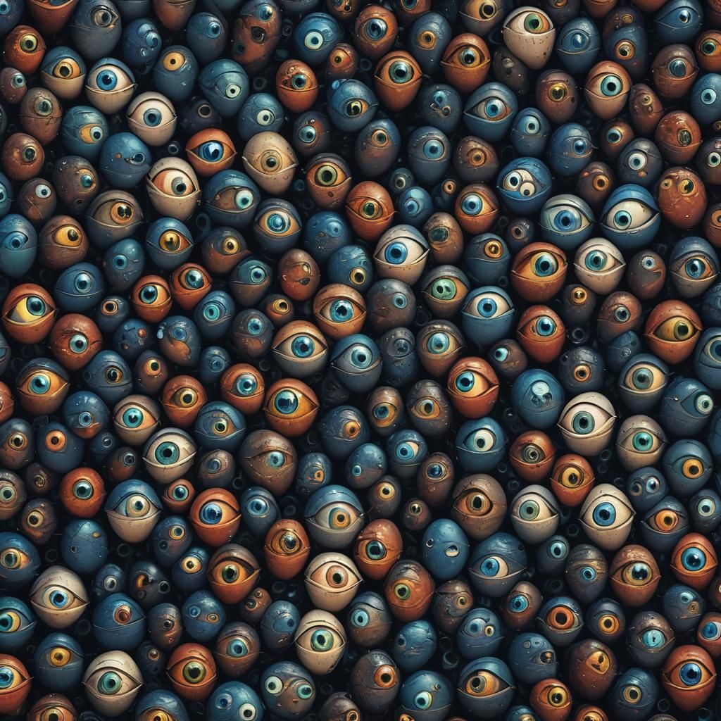 Surreal Eyes Staring Outward: Digital Matte Painting