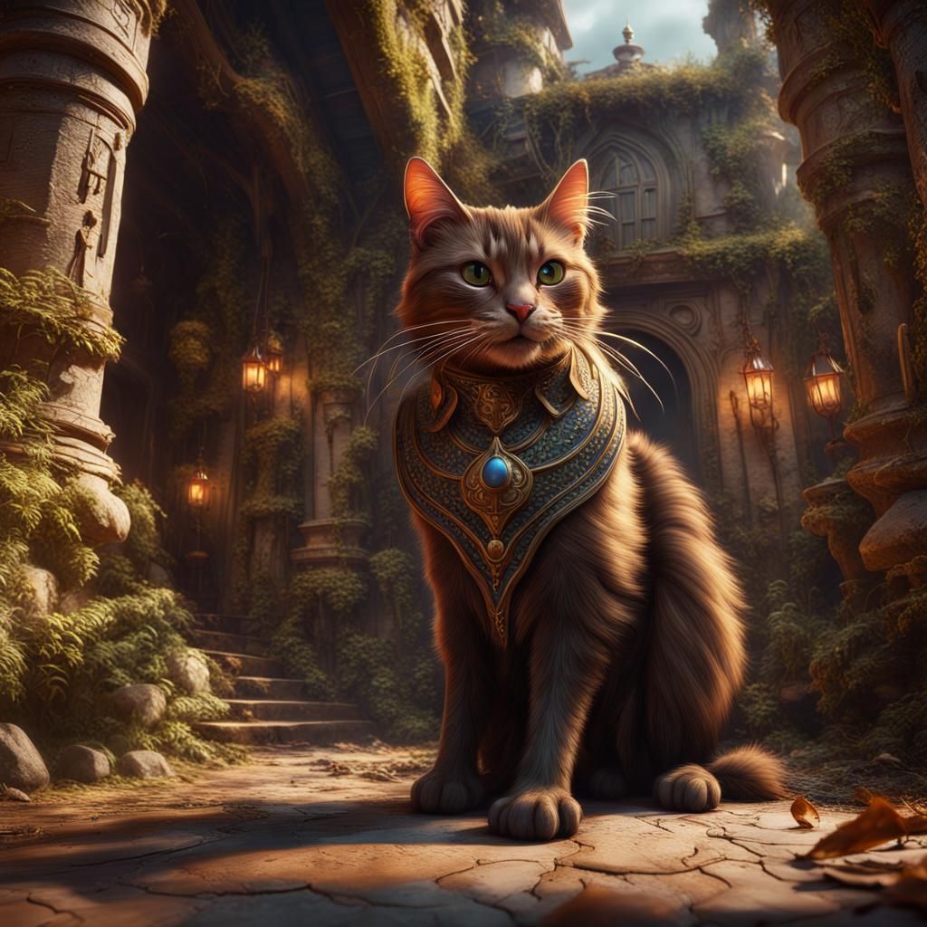 Siamese Cat in Detailed Matte Painting Style