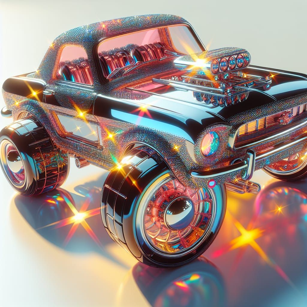 Flashy Toy Car in 3D Animation