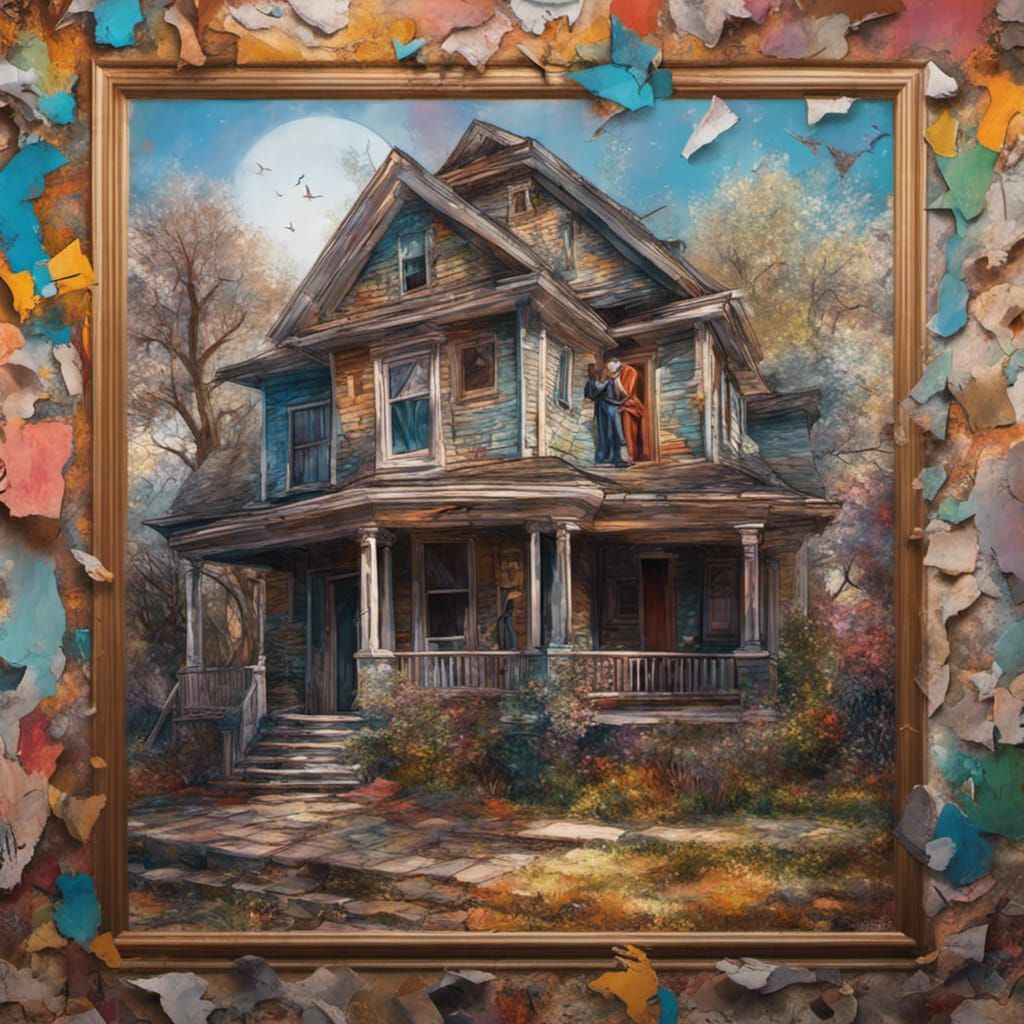 Hyperrealistic House of Memories in Splash Art Style