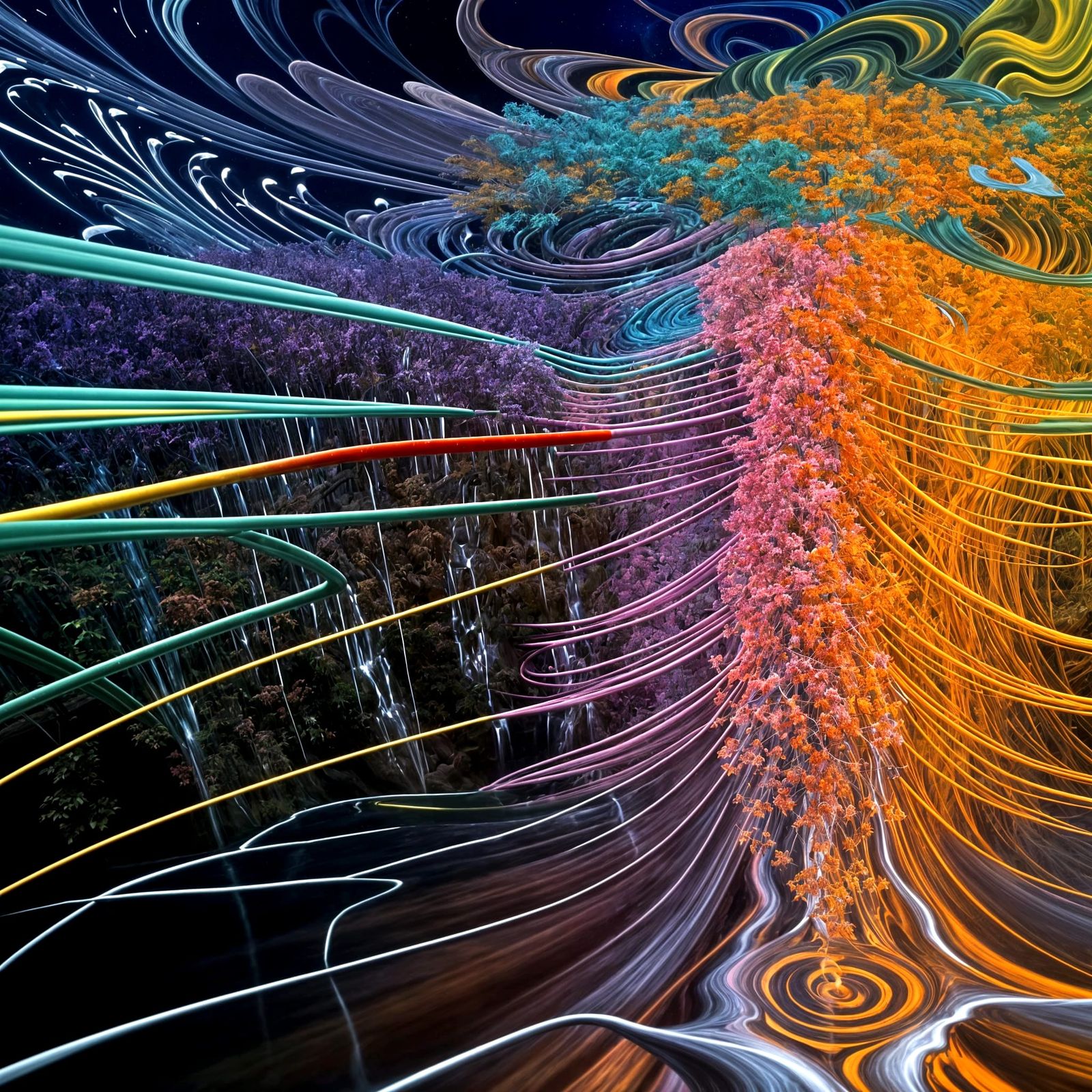 Cascading Jungle: An Eldritch Flow of Nature