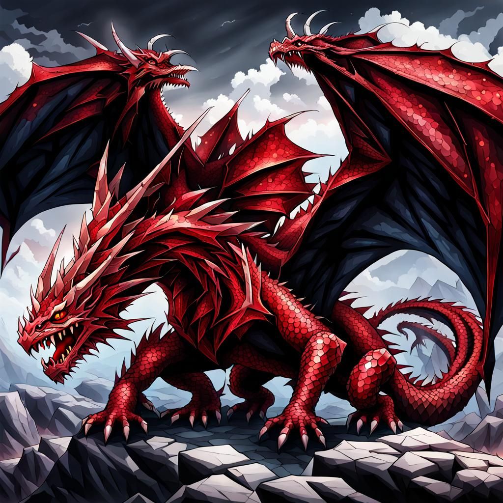 Blood Diamond Dragon Art