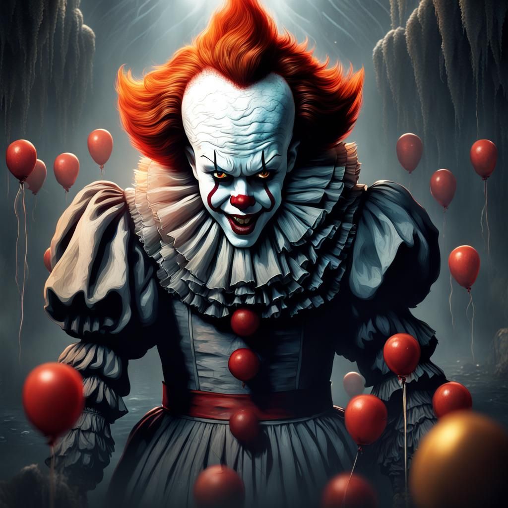 Detailed Pennywise Matte Painting in 8K